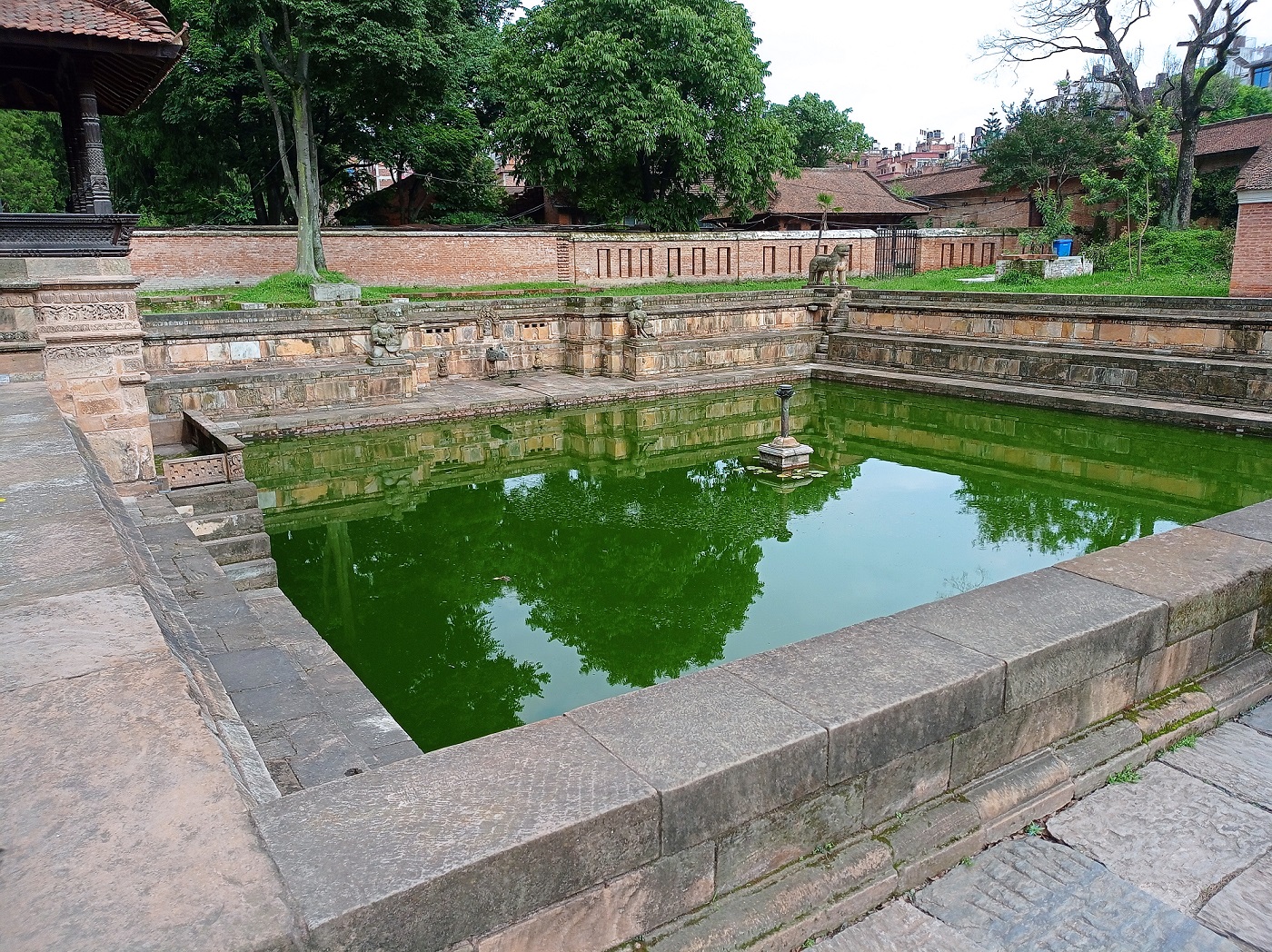Bhandarkhal pond inside the Patan Durbar Museum