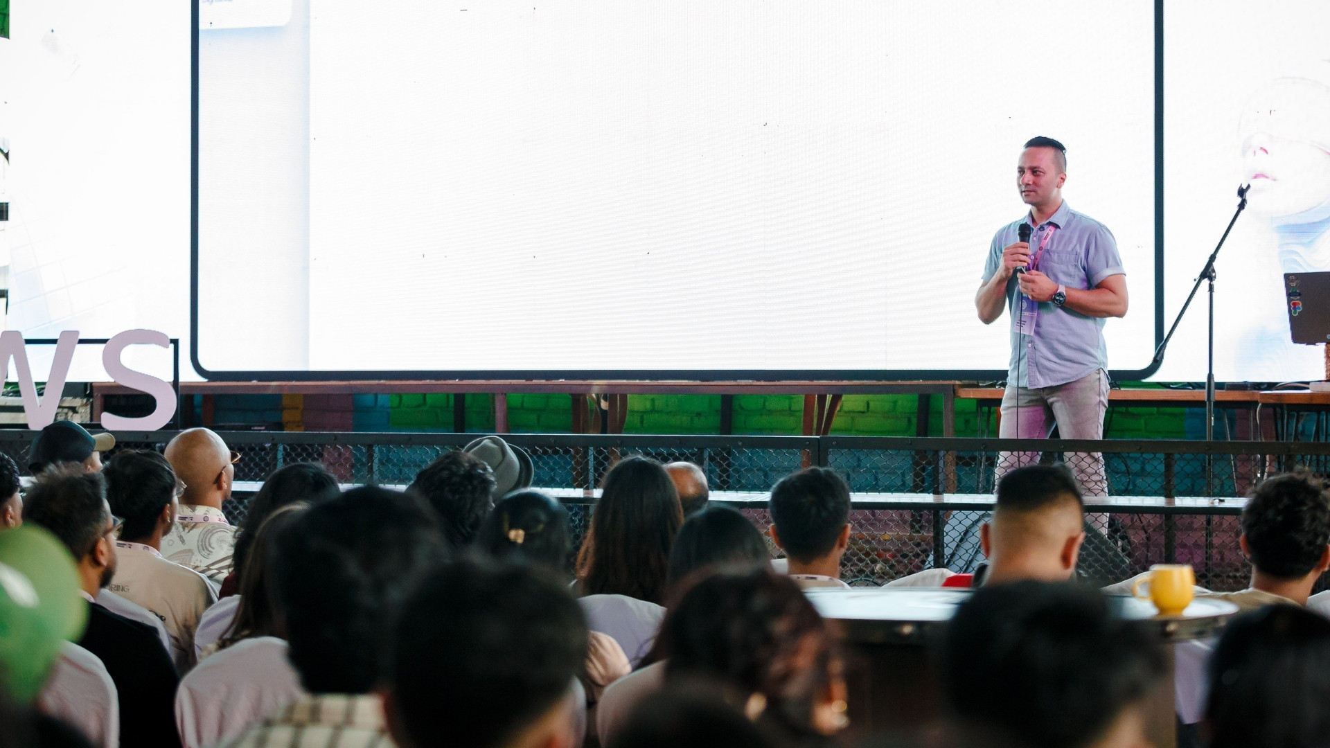 On stage: Abhash Bikram Thapa, director of design at Leapfrog | Photo Courtesy: Design Disco 2025